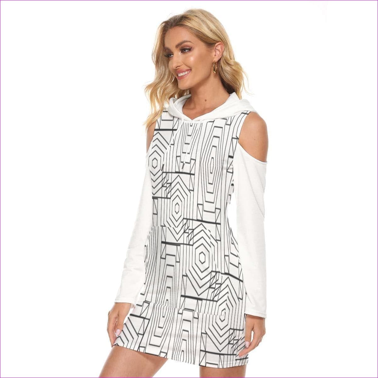 White - Geode Womens Tight Dress - womens dress at TFC&H Co.