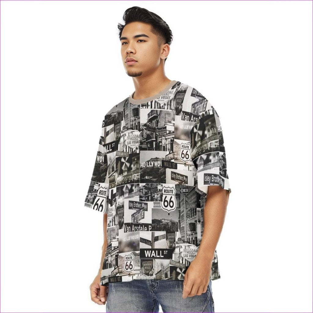 Greyed Streets Men's Loose T-Shirt - men's t-shirt at TFC&H Co.