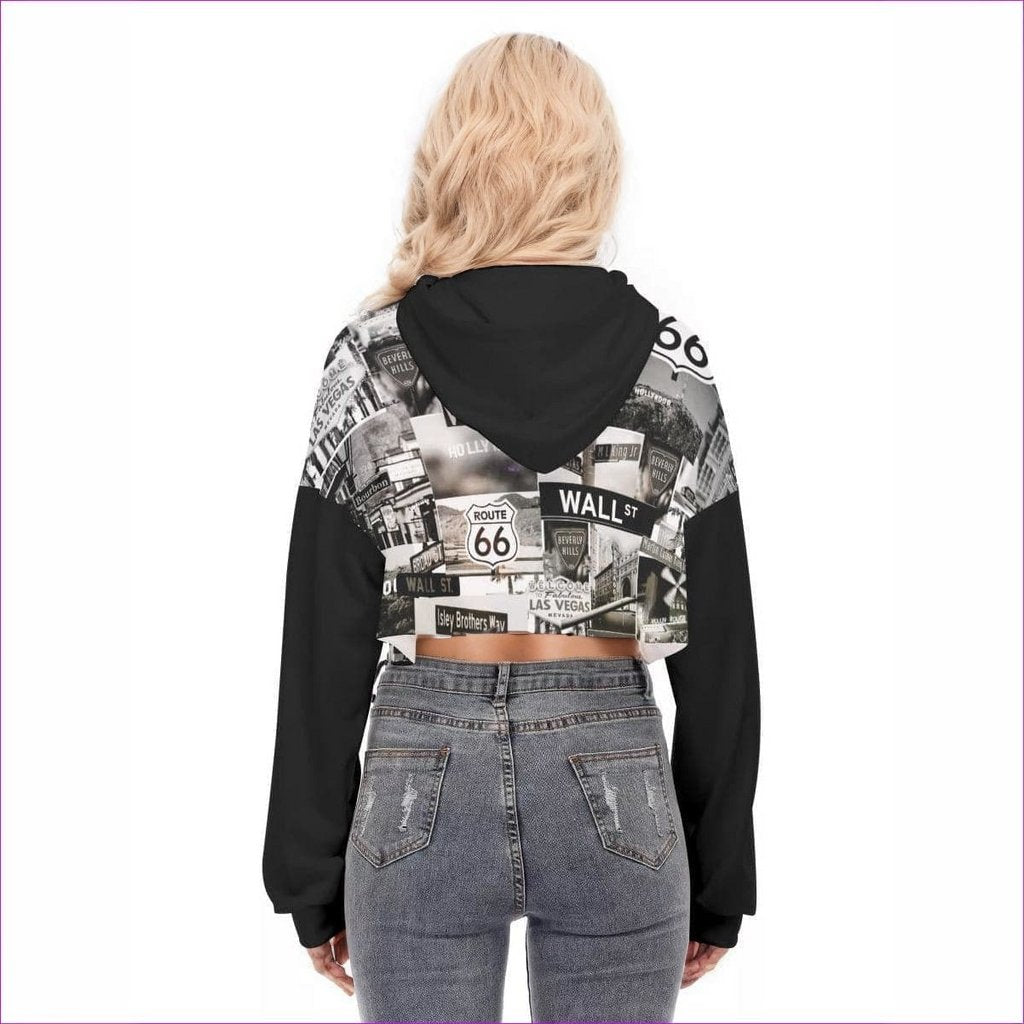 Greyed Streets Womens Cropped Hoodie With Zipper Closure - Women's Hoodie at TFC&H Co.