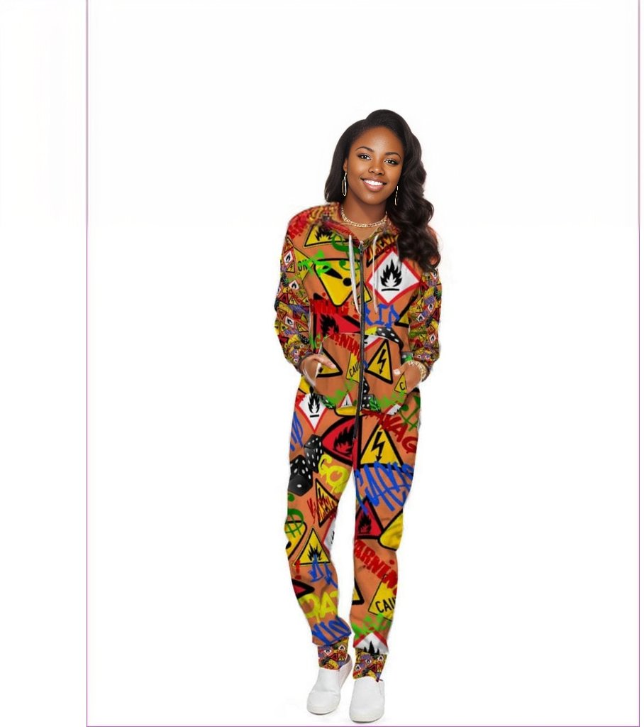 Hazard One Piece Hoodie Zipper Jumpsuit - unisex jumpsuit at TFC&H Co.