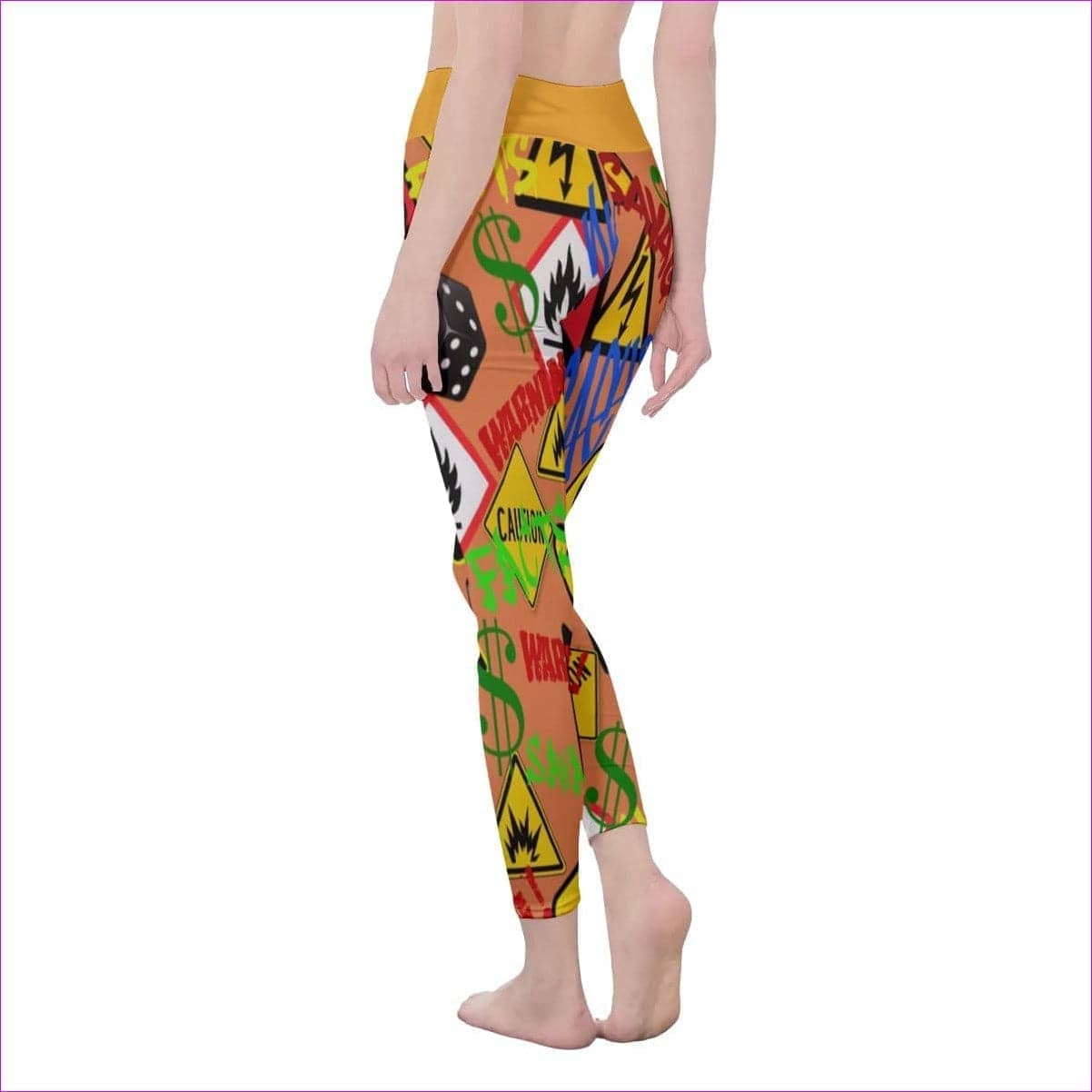 Orange Hazard Womens Casual Leggings - women's leggings at TFC&H Co.