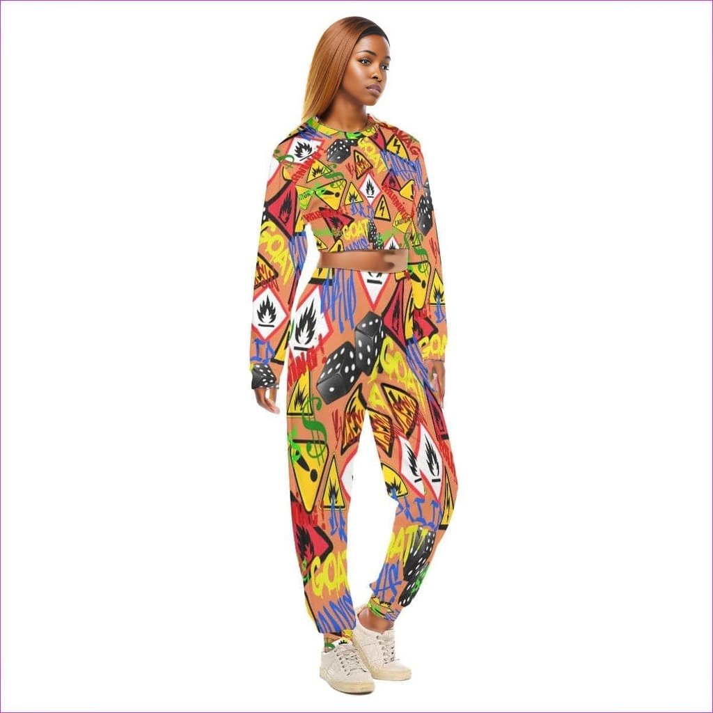 Hazard Womens Crop Sweatsuit - women's sweatsuit at TFC&H Co.