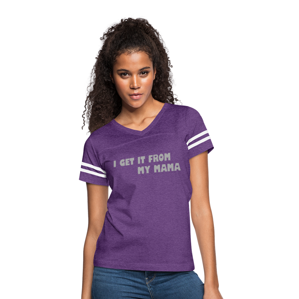 vintage purple white - I Get it from My Mama Glitz Print Women’s Vintage Sport T-Shirt - Women’s Vintage Sport T-Shirt | LAT 3537 at TFC&H Co.