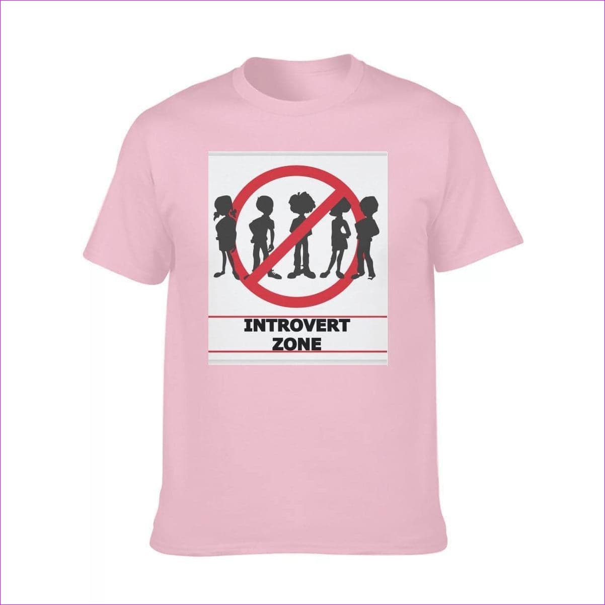 Pink color - Introvert Men's Graphic Tee | Cotton - Mens T-Shirt at TFC&H Co.