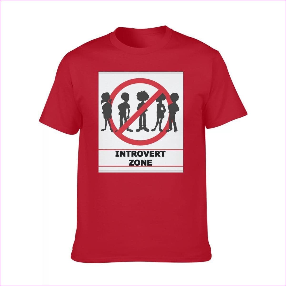 Red color - Introvert Men's Graphic Tee | Cotton - Mens T-Shirt at TFC&H Co.