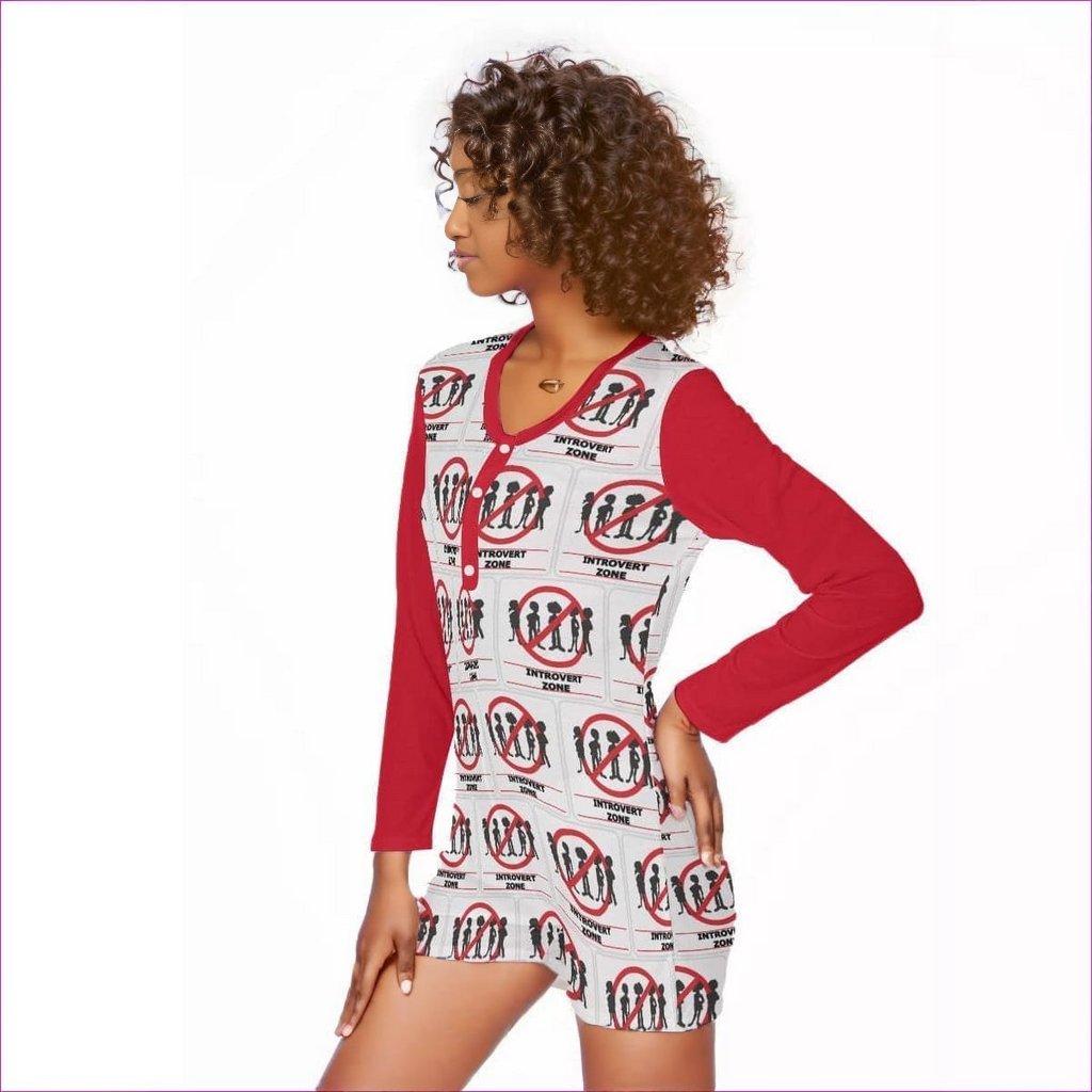 - Introvert Zone One-Piece Womens Pajamas - womens sleepwear at TFC&H Co.