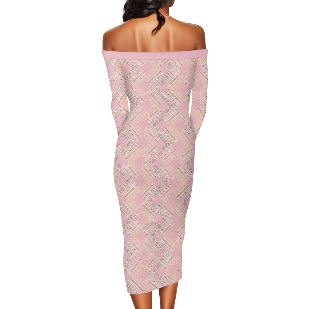 - Ishan Women's Long Sleeve Off The Shoulder Lady Dress - womens dress at TFC&H Co.
