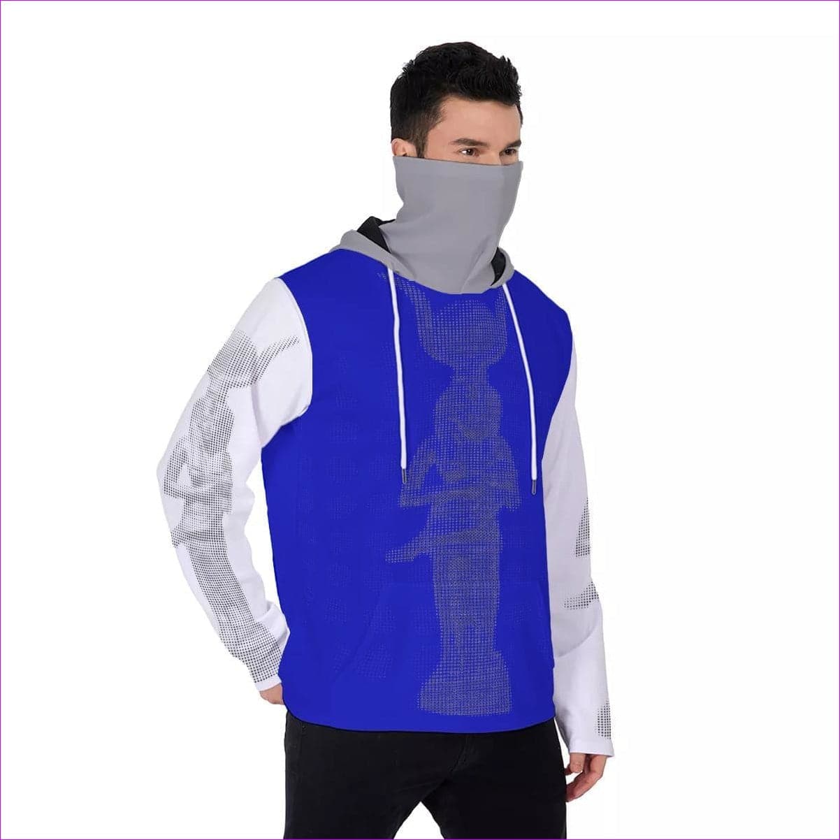 blue - Isis Men's Pullover Hoodie With Mask - Blue - mens hoodie at TFC&H Co.