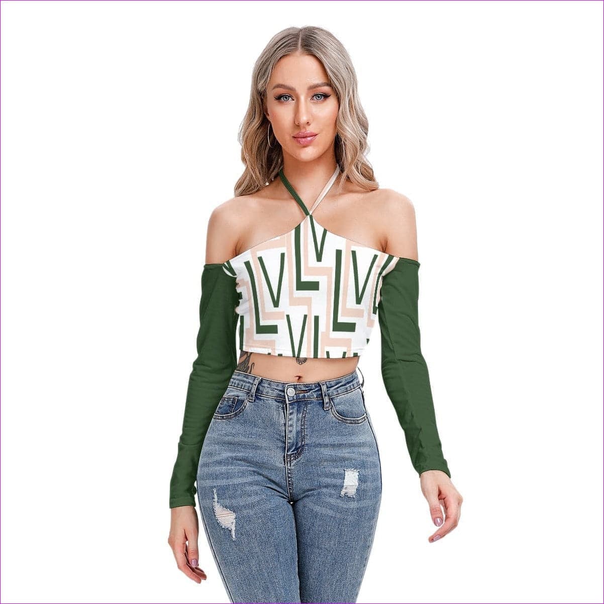 Labyrinth 2 Womens Halter Lace-up Top - women's crop top at TFC&H Co.