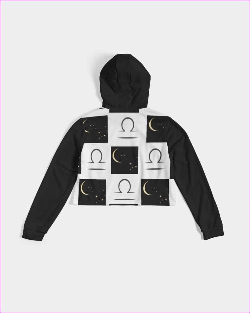 Libra Moon Womens Cropped Hoodie - women's cropped hoodie at TFC&H Co.