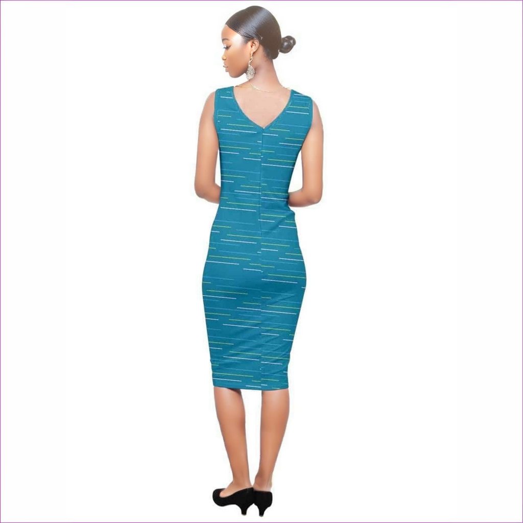 - Linear Sleeveless Pencil Dress - womens dress at TFC&H Co.