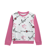 White/Pink - Love in Motion Kid's Round Neck Sweatshirt | 100% Cotton - Kids sweatshirt at TFC&H Co.
