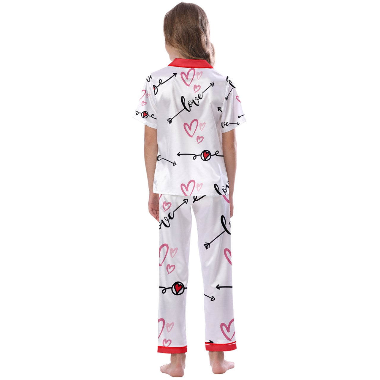 - Love in Motion Kids' Satin Short Sleeve Pajamas Set - kids pajama-sets at TFC&H Co.