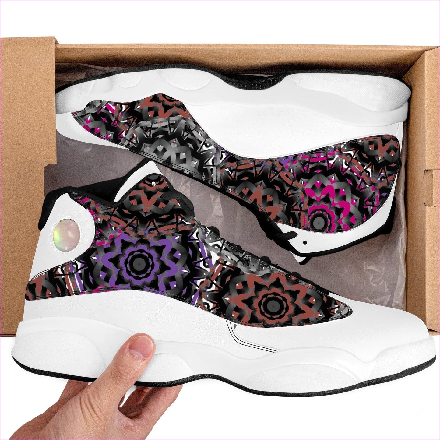 Mandala Graffiti Basketball Shoes - unisex basketball shoes at TFC&H Co.