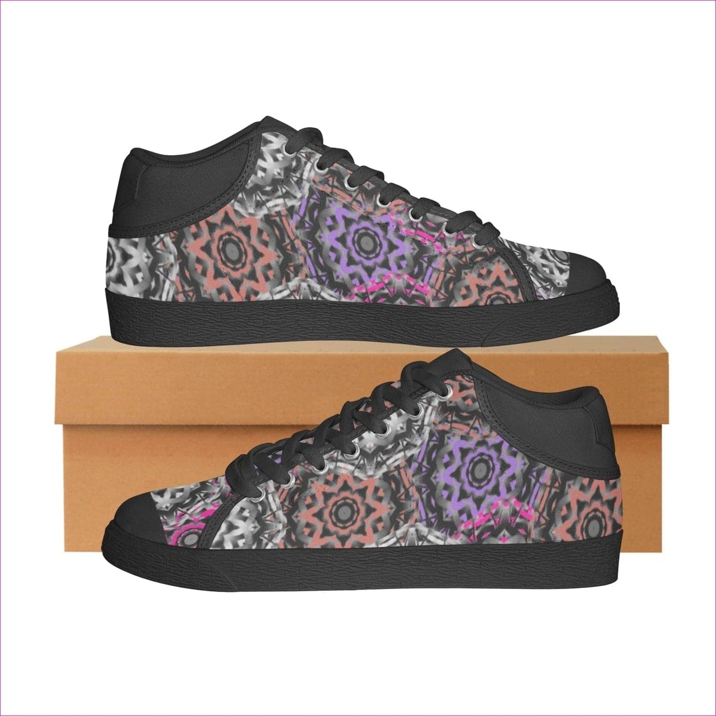 Mandala Graffiti Chukka Canvas Womens Shoes - women's canvas shoes at TFC&H Co.