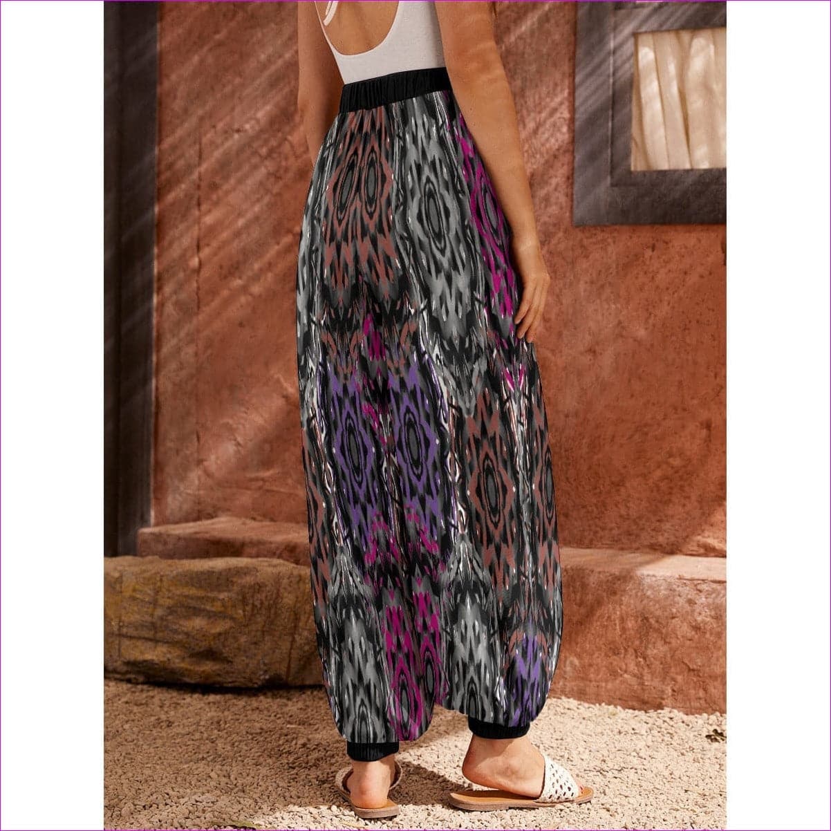 Mandala Graffiti Womens Carrot Pants - women's carrot pants at TFC&H Co.