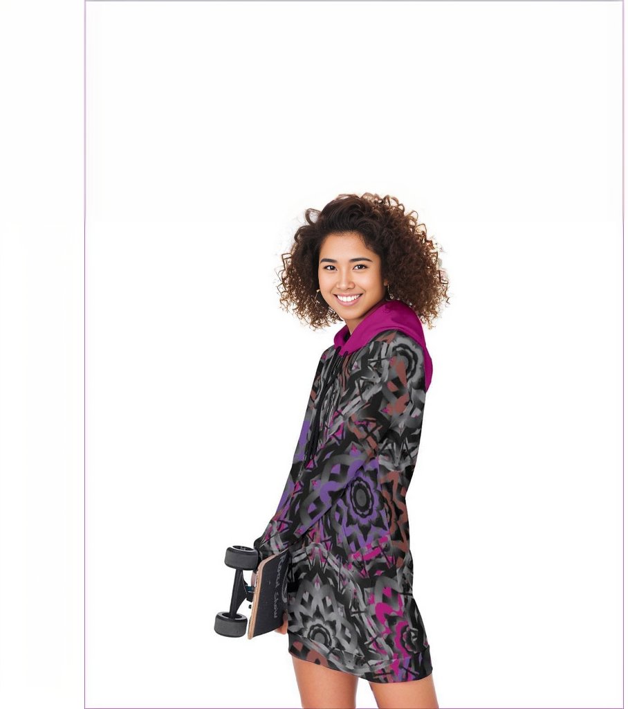 Mandala Graffiti Womens Hoodie Dress - women's hoodie dress at TFC&H Co.