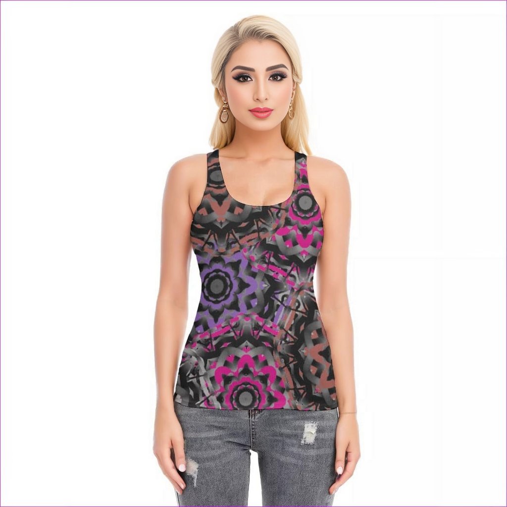 Mandala Graffiti Womens Racerback Tank Top | 100% Cotton - women's tank top at TFC&H Co.