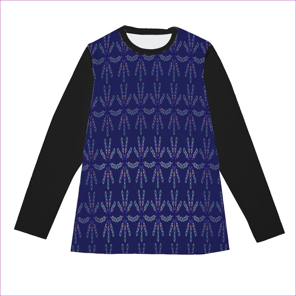 Mandala Men's Long Sleeve 100% Cotton Blue T-Shirt - Men's T-Shirts at TFC&H Co.