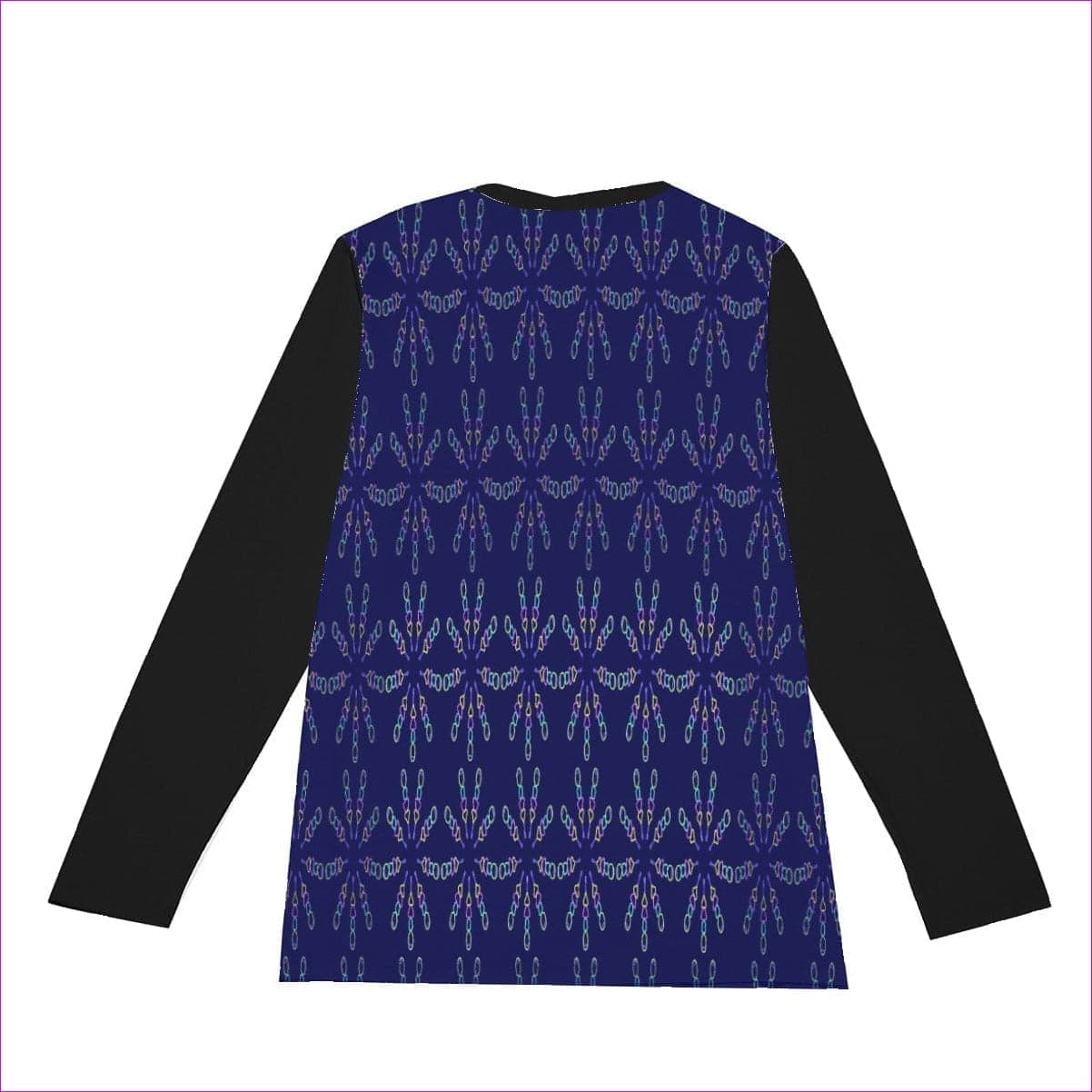 Mandala Men's Long Sleeve 100% Cotton Blue T-Shirt - Men's T-Shirts at TFC&H Co.
