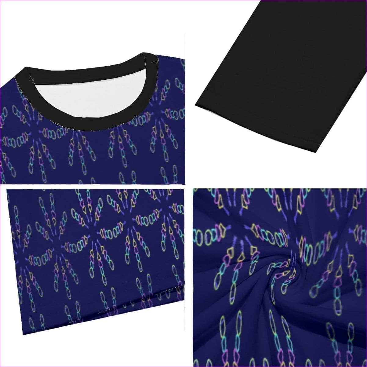 Mandala Men's Long Sleeve 100% Cotton Blue T-Shirt - Men's T-Shirts at TFC&H Co.