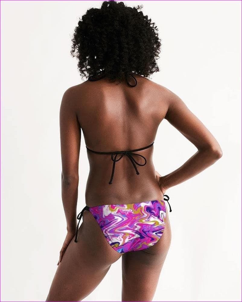 Marbled Pixie Womens Triangle String Bikini - women's bikini at TFC&H Co.