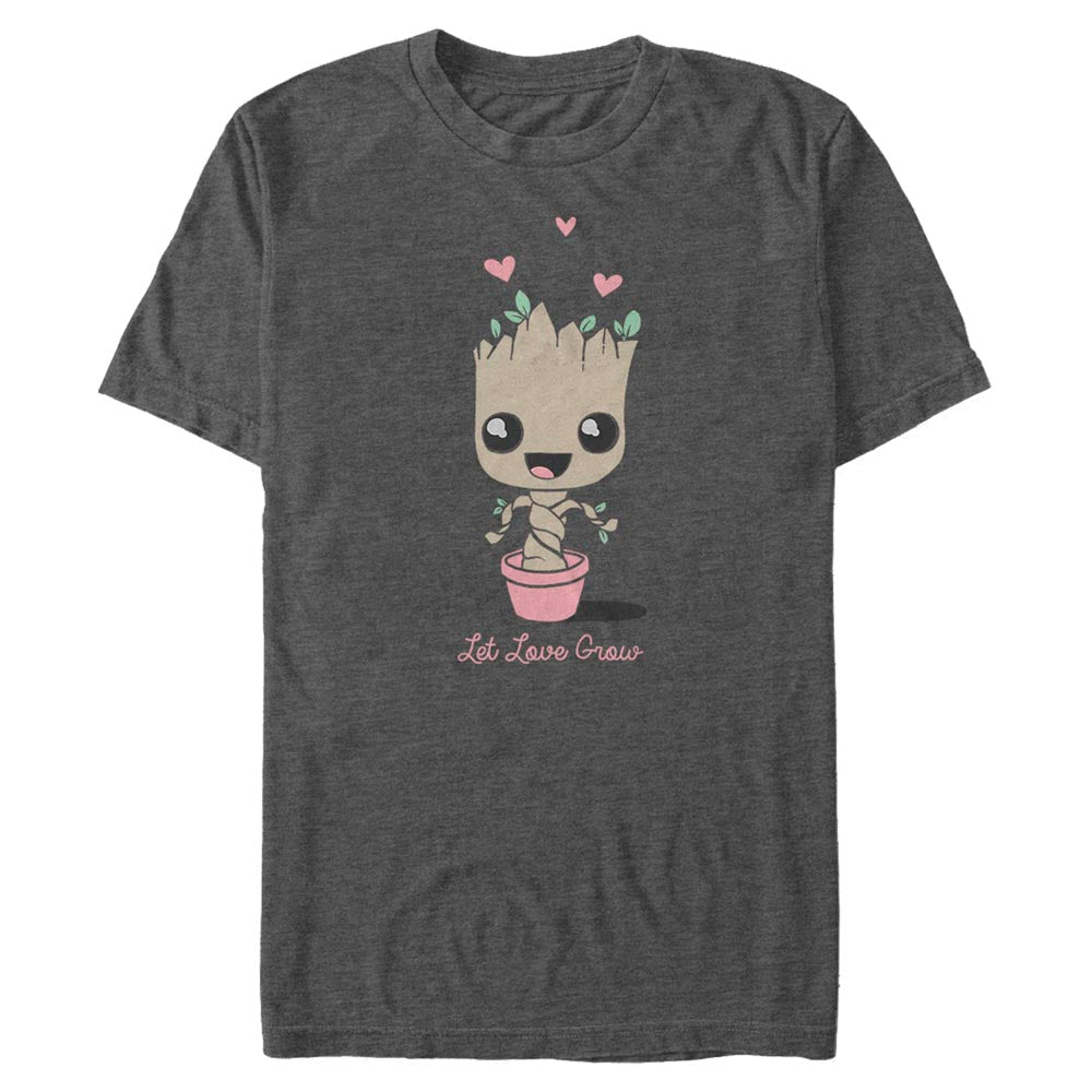 CHAR HTR - Men's Marvel Guardians of the Galaxy Cute Groot T-Shirt - Ships from The US - T-Shirt at TFC&H Co.