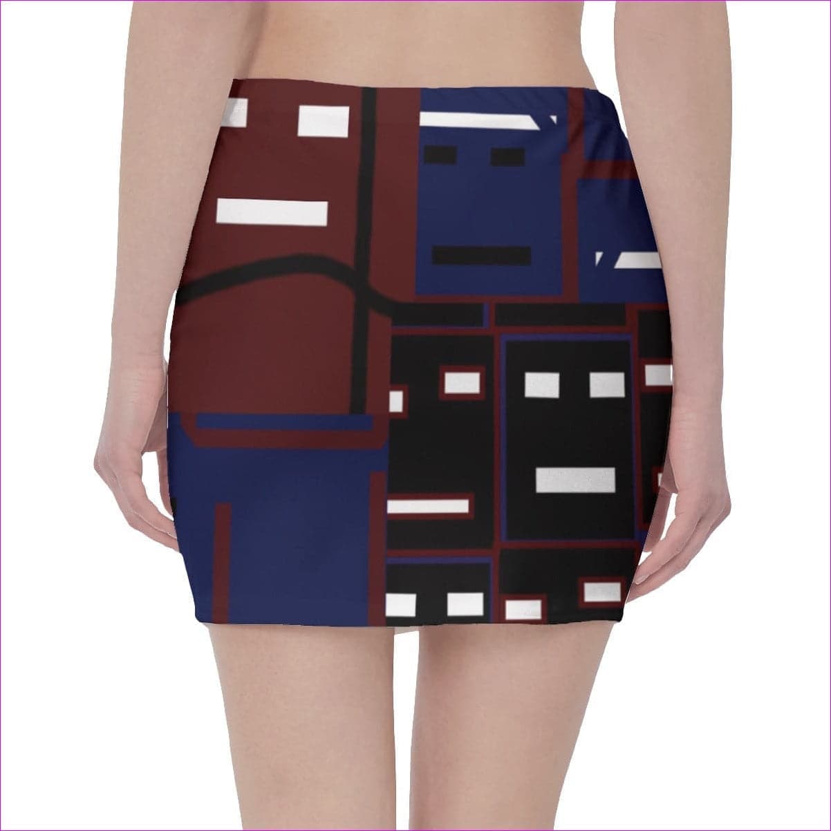 Metal Mask Hip Skirt - women's skirt at TFC&H Co.