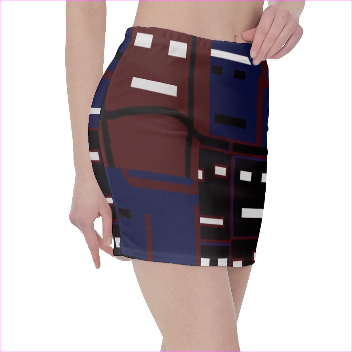 Metal Mask Hip Skirt - women's skirt at TFC&H Co.