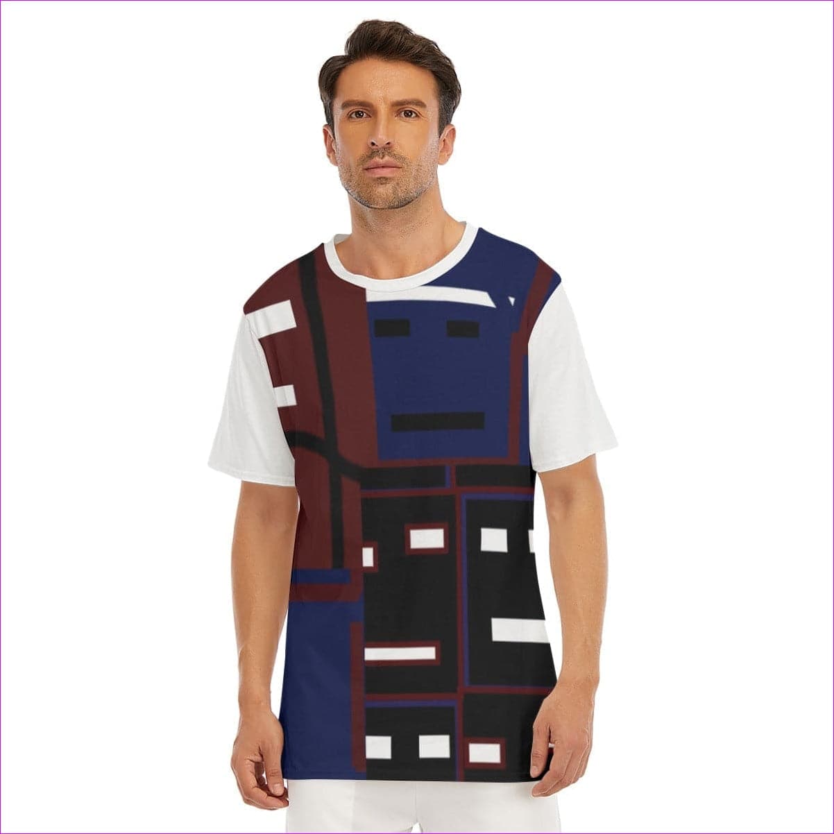 Multi-colored Metal Mask Men's O-Neck T-Shirt | 100% Cotton - Men's T-Shirts at TFC&H Co.