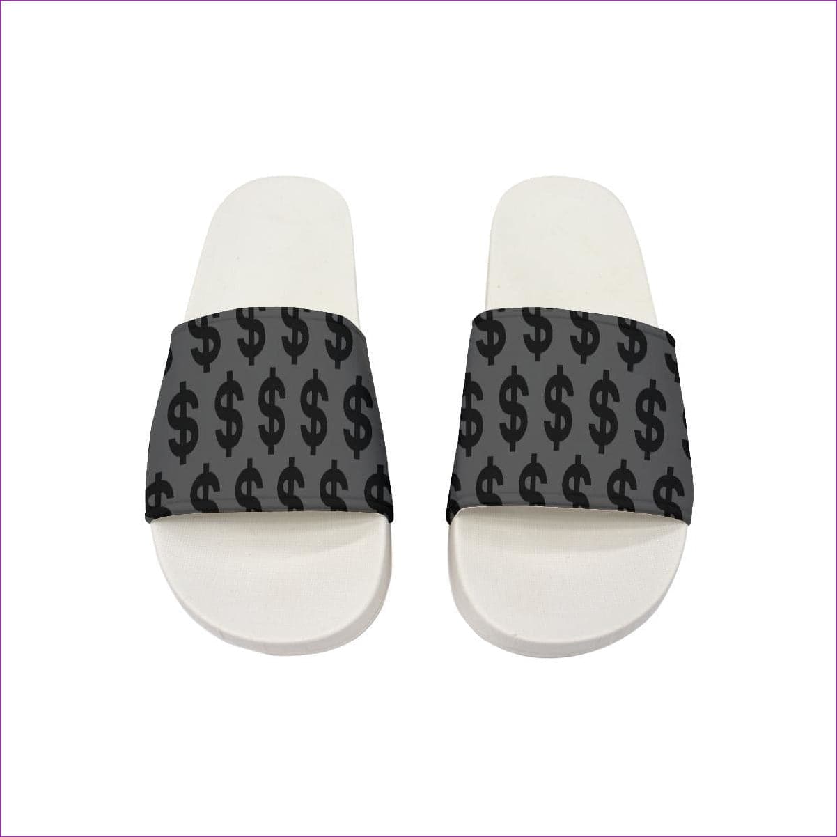 gray - Money Print Slip-On Slippers - unisex shoe at TFC&H Co.