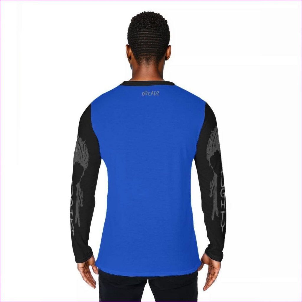 Naughty Dreadz Long Sleeve T-Shirt - Blue - men's t-shirt at TFC&H Co.