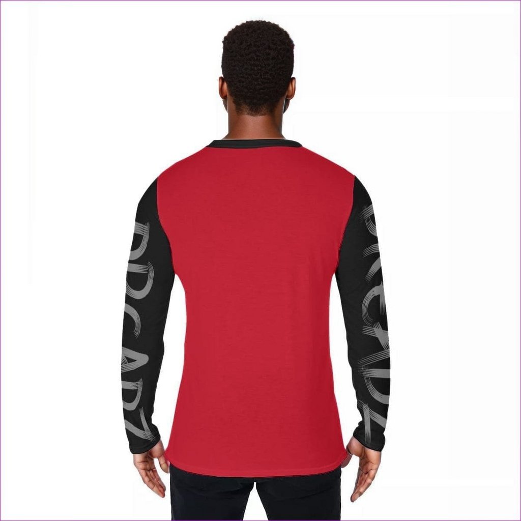 Naughty Dreadz Long Sleeve T-Shirt - Red - men's t-shirt at TFC&H Co.
