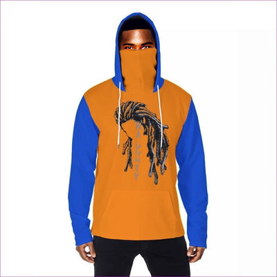 orange - Naughty Dreadz Men's Pullover Hoodie With Mask - Mens Hoodies at TFC&H Co.