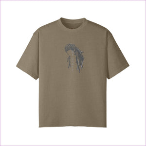 Khaki - Naughty Dreadz Washed Raw Edge T-shirt - 8 colors - mens t-shirt at TFC&H Co.