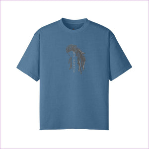 Medium Blue - Naughty Dreadz Washed Raw Edge T-shirt - 8 colors - mens t-shirt at TFC&H Co.