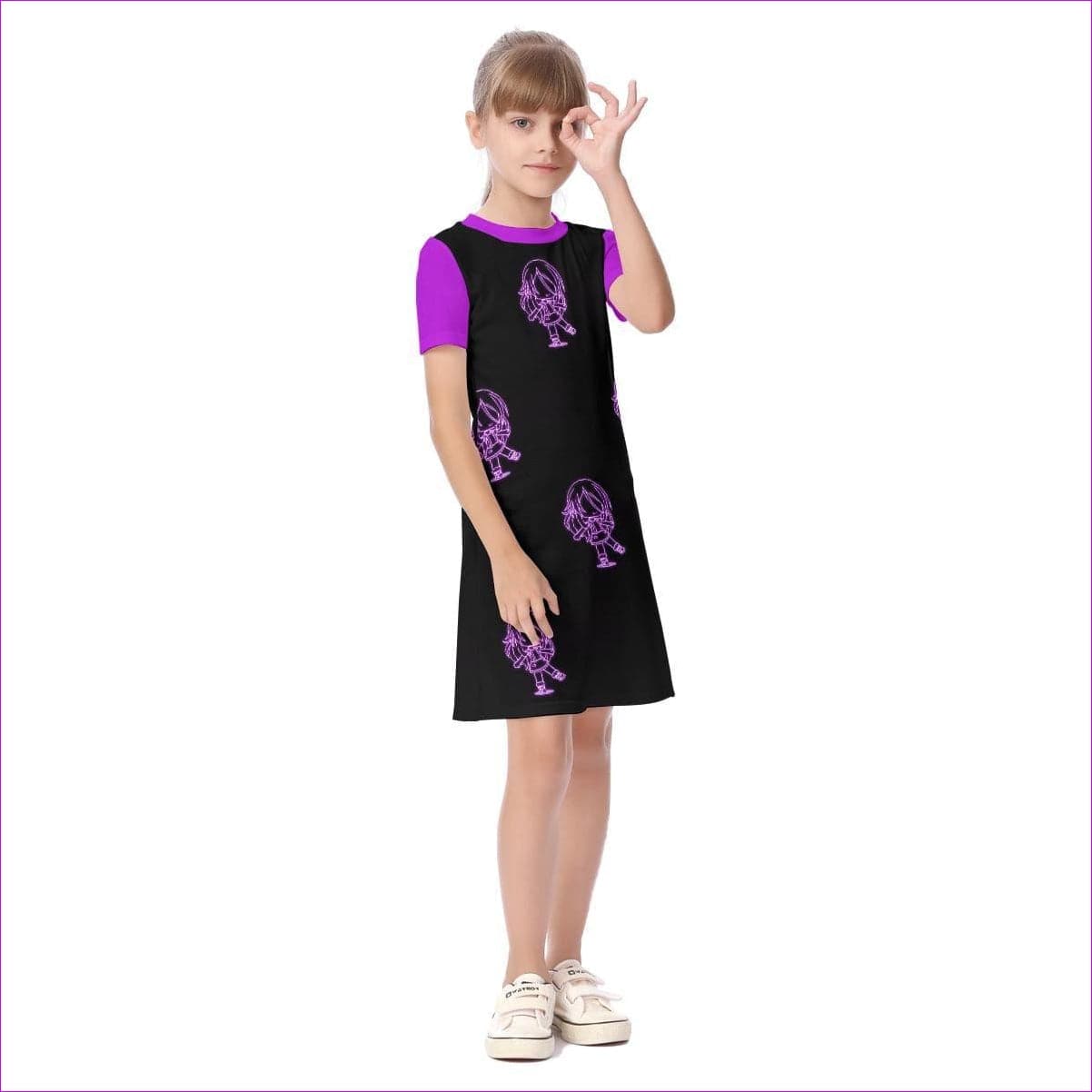 - Neon Girl Kids Short Sleeve Dress - kids dress at TFC&H Co.