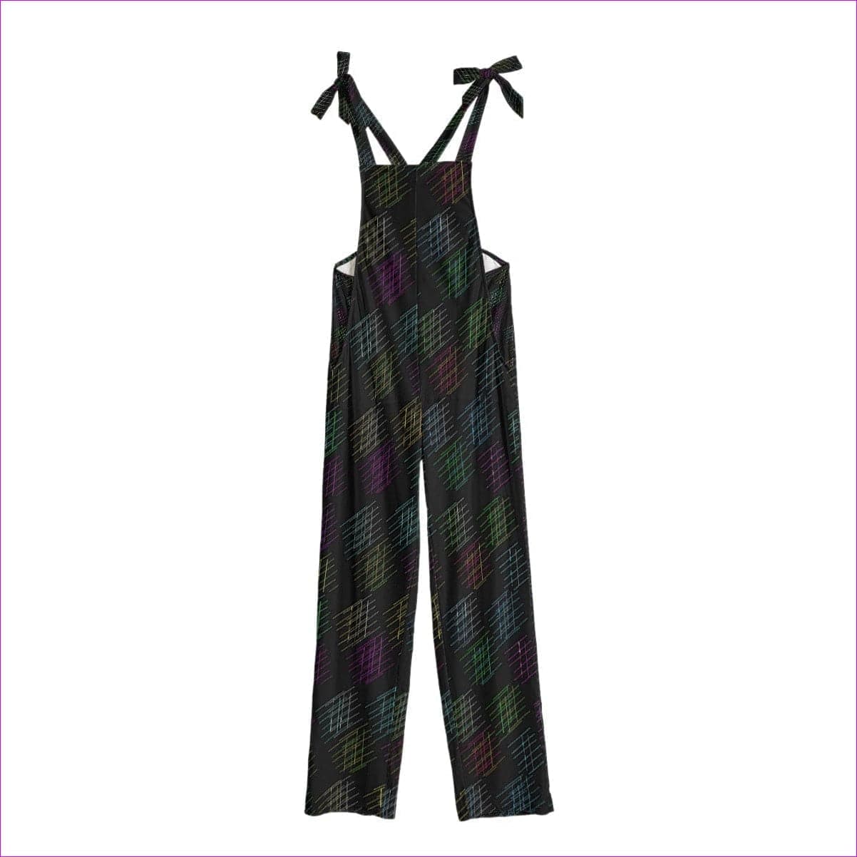 Black Neon Lines Womens Jumpsuit - women's jumpsuit at TFC&H Co.