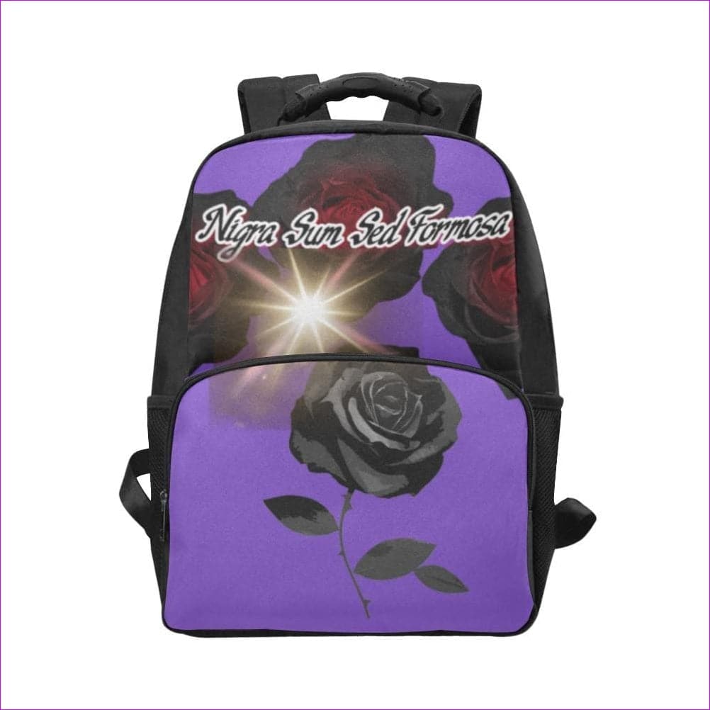 One Size Nigra Sum Sed Formosa - purp Laptop Backpack (Model 1663) - Nigra Sum Sed Formosa Laptop Backpack - 9 colors - backpack at TFC&H Co.