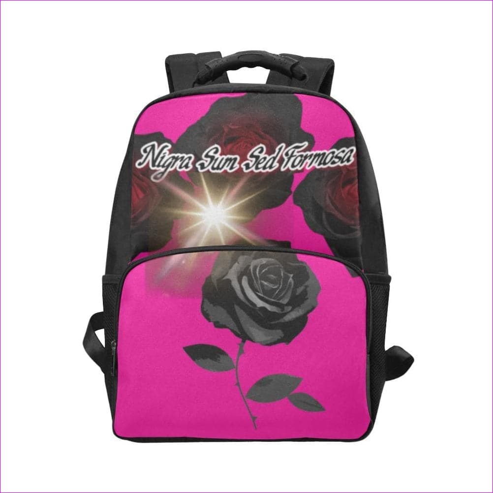 One Size Nigra Sum Sed Formosa - pink Laptop Backpack (Model 1663) - Nigra Sum Sed Formosa Laptop Backpack - 9 colors - backpack at TFC&H Co.