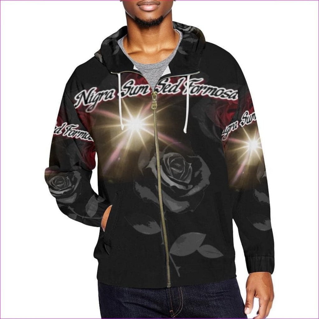 - Nigra Sum Sed Formosa Men's Zip Hoodie - 5 colors - mens hoodie at TFC&H Co.
