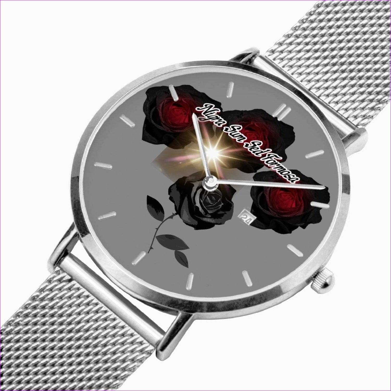 - Nigra Sum Sed Formosa Stainless Steel Perpetual Calendar Quartz Watch - watch at TFC&H Co.