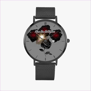 Black - Nigra Sum Sed Formosa Stainless Steel Perpetual Calendar Quartz Watch - watch at TFC&H Co.