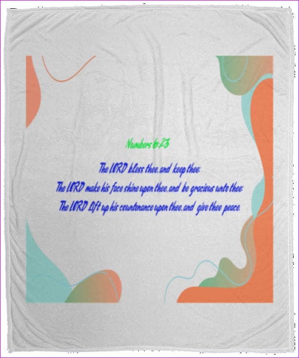 White One Size Numbers 6:23 Home Cozy Plush Fleece Blanket - 50x60 - bedding at TFC&H Co.