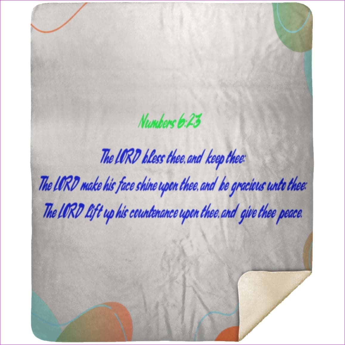White One Size Numbers 6:23 Home Premium Mink Sherpa Blanket 50x60 - bedding at TFC&H Co.