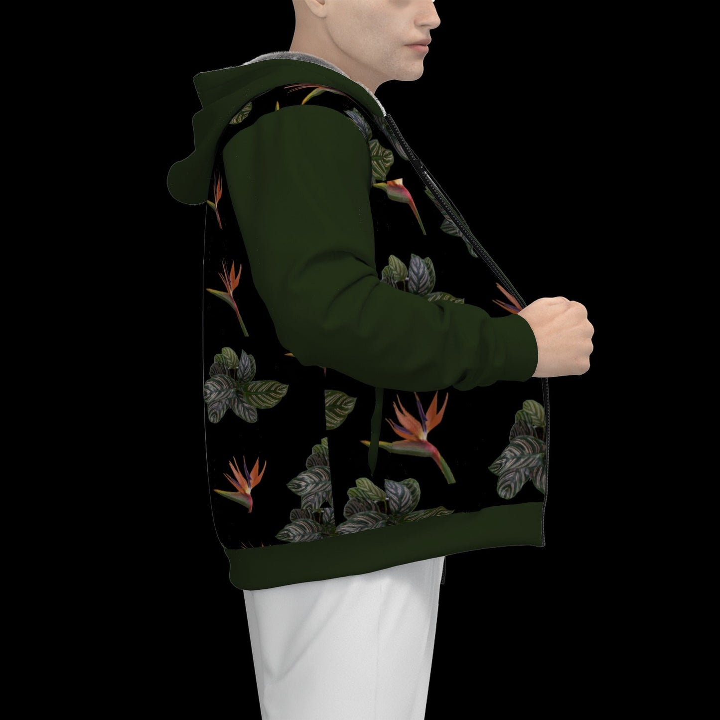 Paradise 2 Men's Sherpa Fleece Zip Up Hoodie - men's sherpa hoodie at TFC&H Co.