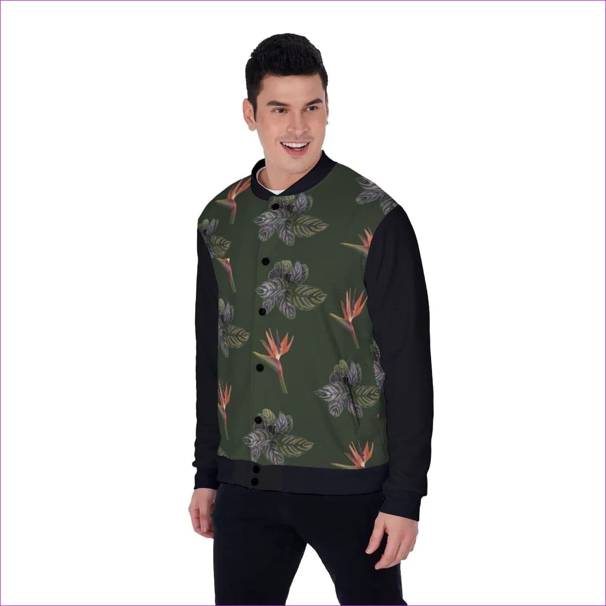 Paradise Men's Baseball Jacket - men's baseball jacket at TFC&H Co.