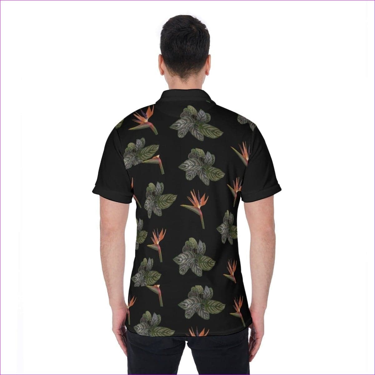 Paradise Men's Black Polo Shirt - men's polo shirt at TFC&H Co.