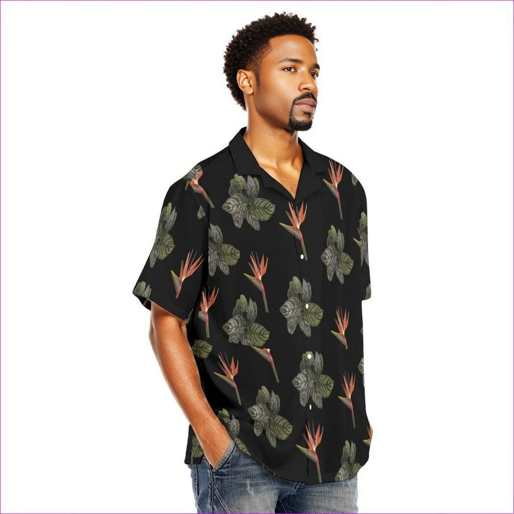 Paradise Men's Hawaiian Shirt With Button Closure - men's hawaiian shirt at TFC&H Co.