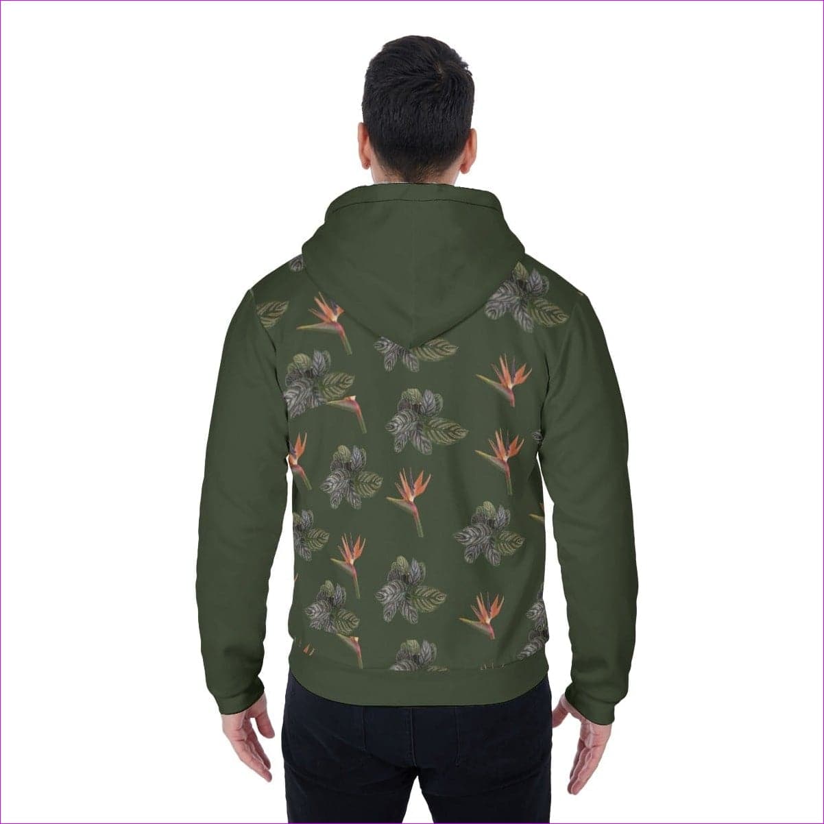 Paradise Men's Sherpa Fleece Zip Up Hoodie - men's sherpa hoodie at TFC&H Co.